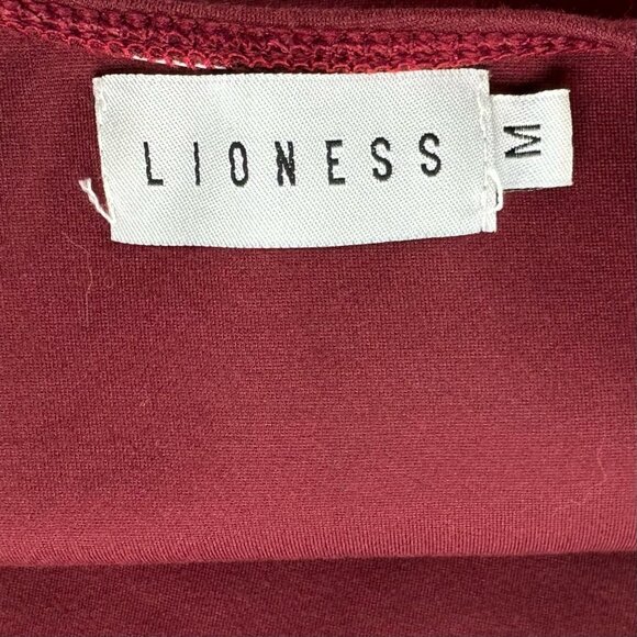 Lioness Bodysuit  Womens M Low Cut Adjustable Strap Sleeveless Backless Burgundy - Picture 10 of 11